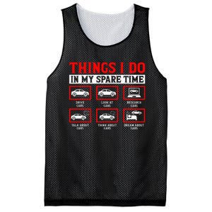 Things I Do In My Spare Time Car Mesh Reversible Basketball Jersey Tank