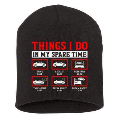 Things I Do In My Spare Time Car Short Acrylic Beanie