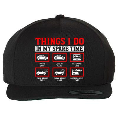 Things I Do In My Spare Time Car Wool Snapback Cap