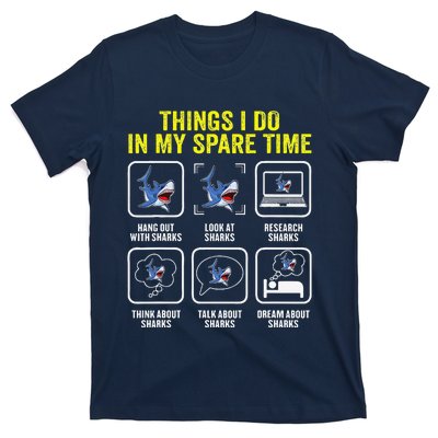 Things I Do In My Spare Time Shark Lover Ocean Wildlife T-Shirt