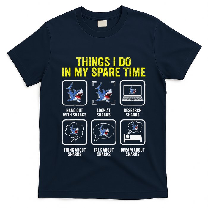 Things I Do In My Spare Time Shark Lover Ocean Wildlife T-Shirt