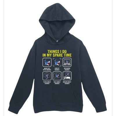 Things I Do In My Spare Time Shark Lover Ocean Wildlife Urban Pullover Hoodie