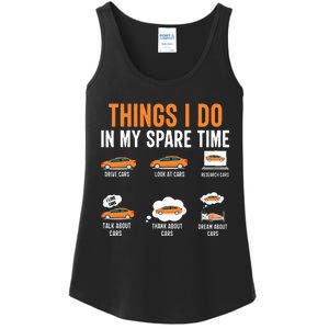 Things I Do In My Spare Time Funny Car Enthusiast Car Lover Ladies Essential Tank