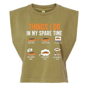 Things I Do In My Spare Time Funny Car Enthusiast Car Lover Garment-Dyed Women's Muscle Tee