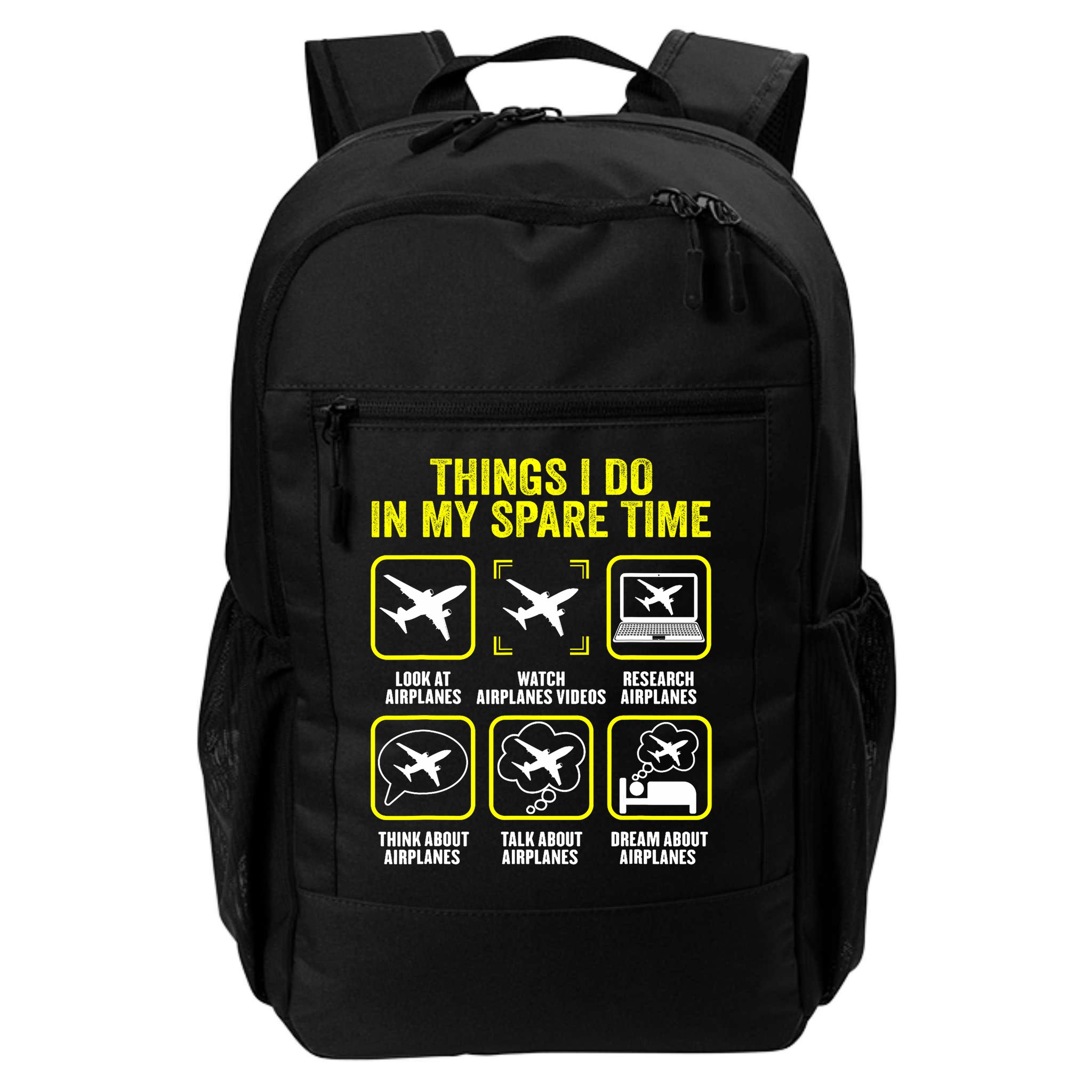 Things I Do In My Spare Time Airplanes Aviation Pilot Backpack