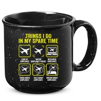 Things I Do In My Spare Time Airplanes Aviation Pilot 15oz Campfire Ceramic Mug