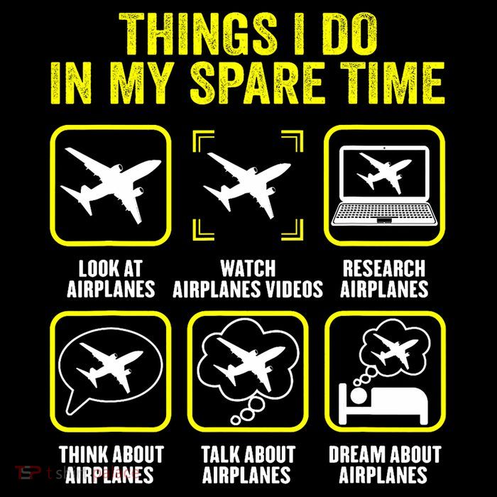 Things I Do In My Spare Time Airplanes Aviation Pilot Flatbill Hat