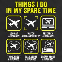 Things I Do In My Spare Time Airplanes Aviation Pilot Large Microfiber Waffle Golf Towel