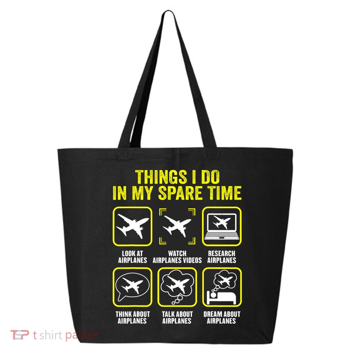 Things I Do In My Spare Time Airplanes Aviation Pilot 25L Jumbo Tote