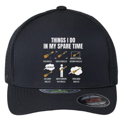 Things I Do In My Spare Time Ukulele Player Flexfit Unipanel Trucker Cap