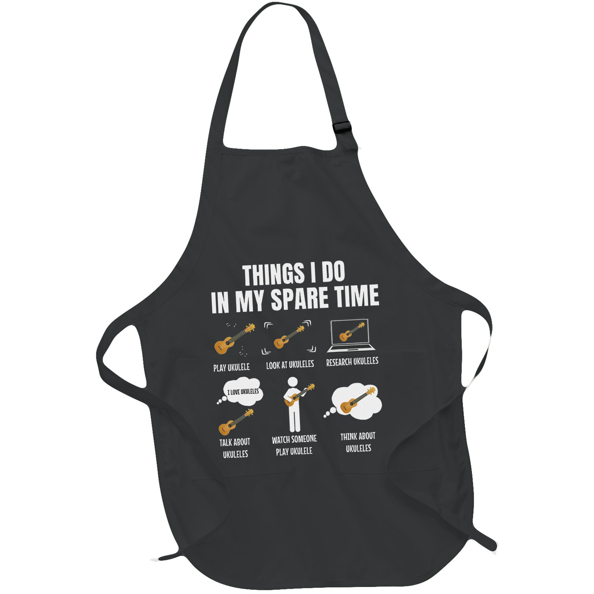 Things I Do In My Spare Time Ukulele Player Apron