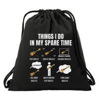 Things I Do In My Spare Time Ukulele Player Drawstring Bag