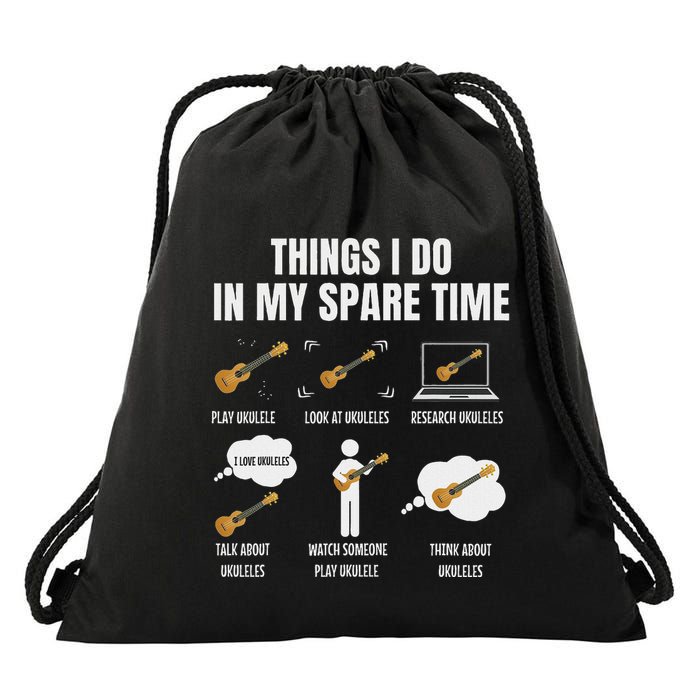 Things I Do In My Spare Time Ukulele Player Drawstring Bag