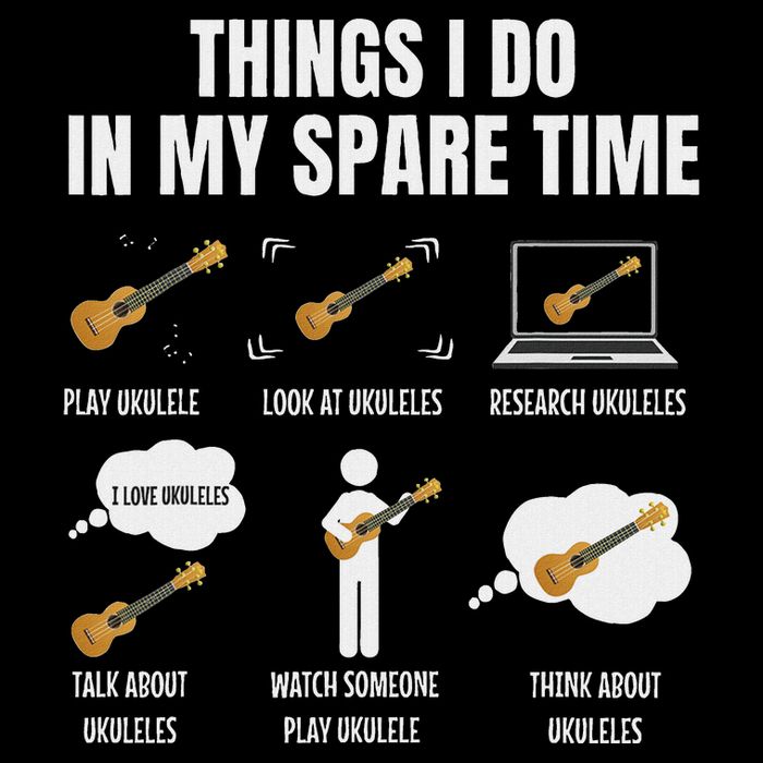 Things I Do In My Spare Time Ukulele Player Drawstring Bag