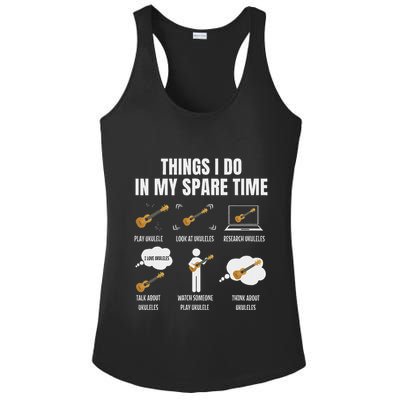 Things I Do In My Spare Time Ukulele Player Ladies PosiCharge Competitor Racerback Tank