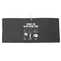 Things I Do In My Spare Time Ukulele Player Large Microfiber Waffle Golf Towel