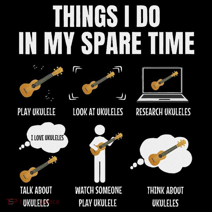Things I Do In My Spare Time Ukulele Player Poster