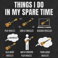 Things I Do In My Spare Time Ukulele Player 25L Jumbo Tote