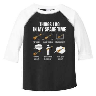 Things I Do In My Spare Time Ukulele Player Toddler Fine Jersey T-Shirt