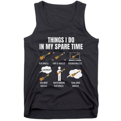 Things I Do In My Spare Time Ukulele Player Tank Top