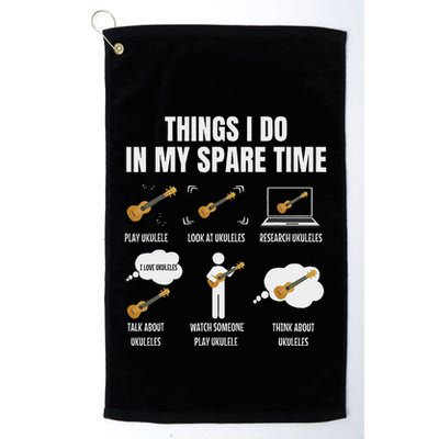 Things I Do In My Spare Time Ukulele Player Golf Towel