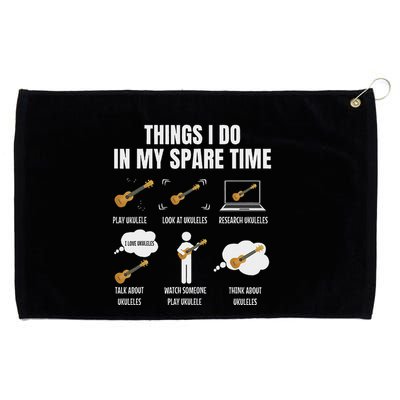 Things I Do In My Spare Time Ukulele Player Grommeted Golf Towel