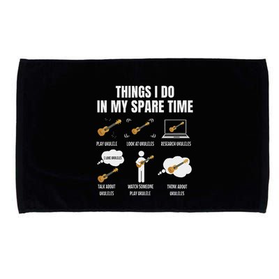 Things I Do In My Spare Time Ukulele Player Microfiber Hand Towel