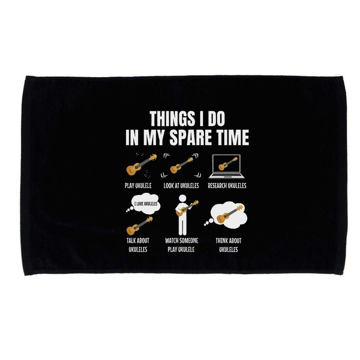 Things I Do In My Spare Time Ukulele Player Microfiber Hand Towel