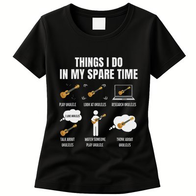 Things I Do In My Spare Time Ukulele Player Womens T-Shirt
