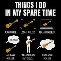 Things I Do In My Spare Time Ukulele Player Womens T-Shirt