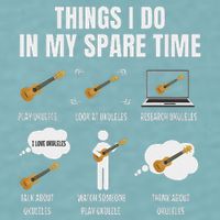 Things I Do In My Spare Time Ukulele Player Sueded Cloud Jersey T-Shirt