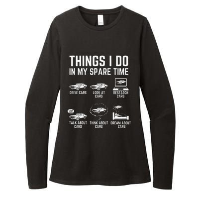 Things I Do In My Spare Time Funny Car Guy Car Enthusiast Womens CVC Long Sleeve Shirt