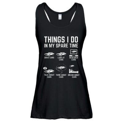 Things I Do In My Spare Time Funny Car Guy Car Enthusiast Ladies Essential Flowy Tank