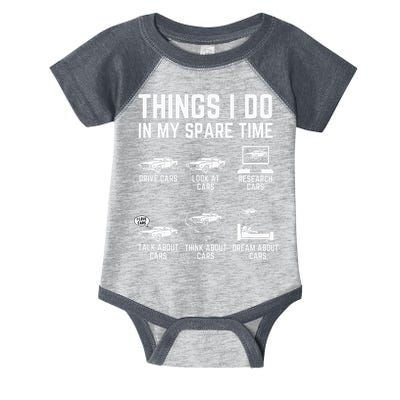 Things I Do In My Spare Time Funny Car Guy Car Enthusiast Infant Baby Jersey Bodysuit