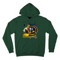 Turkey I Dig Thanksgiving Bulldozer Little Thanksgiving Hoodie