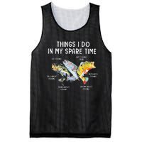 Things I Do In My Spare Time Funny Fishing Mesh Reversible Basketball Jersey Tank