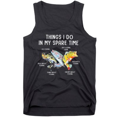 Things I Do In My Spare Time Funny Fishing Tank Top