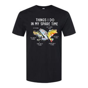 Things I Do In My Spare Time Funny Fishing Softstyle CVC T-Shirt