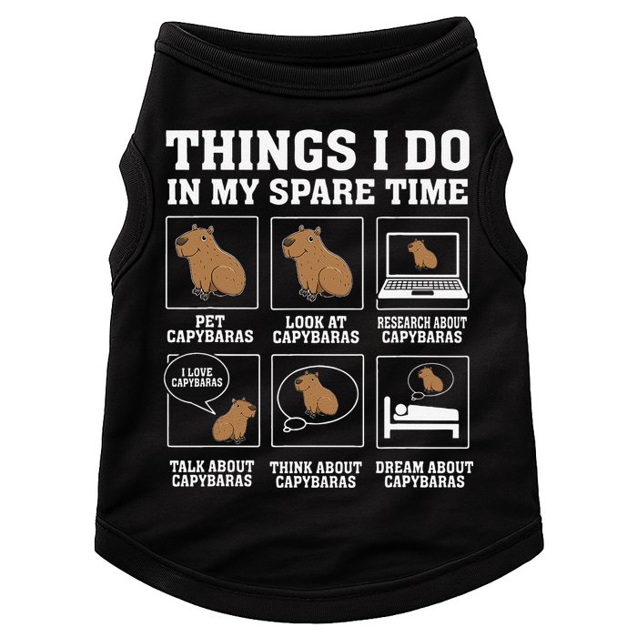 Things I Do In My Spare Time Capybara Funny Capybaras Rodent  Doggie Tank
