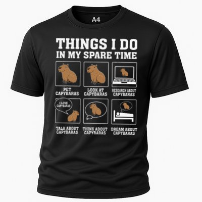 Things I Do In My Spare Time Capybara Funny Capybaras Rodent  Performance Shirt