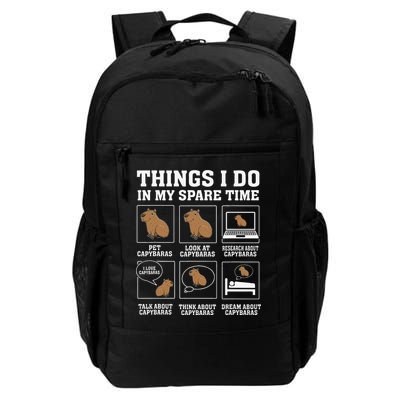 Things I Do In My Spare Time Capybara Funny Capybaras Rodent  Backpack