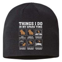 Things I Do In My Spare Time Capybara Funny Capybaras Rodent  Sustainable Beanie