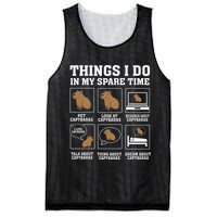 Things I Do In My Spare Time Capybara Funny Capybaras Rodent  Mesh Reversible Basketball Jersey Tank