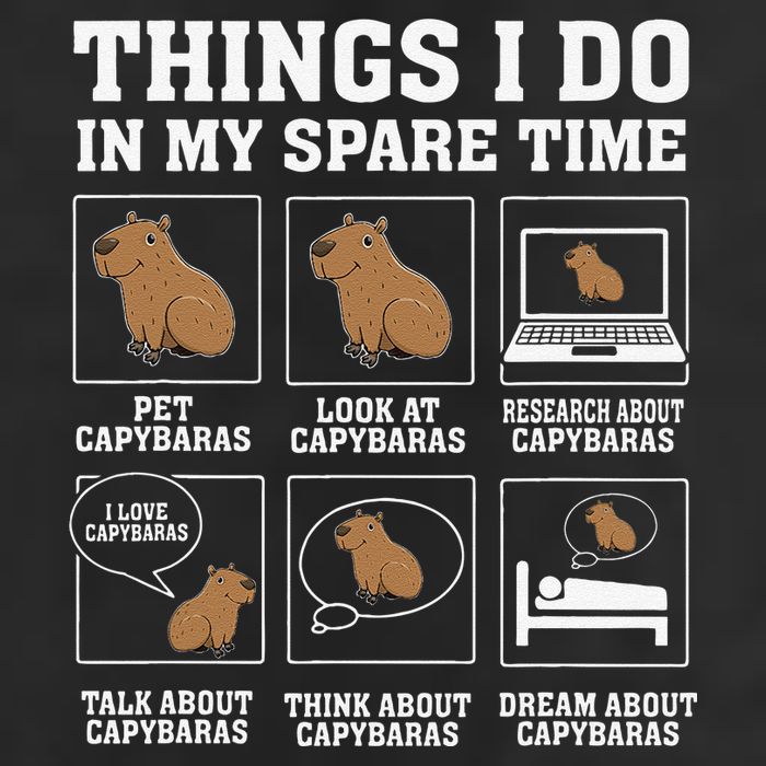 Things I Do In My Spare Time Capybara Funny Capybaras Rodent  25L Jumbo Tote