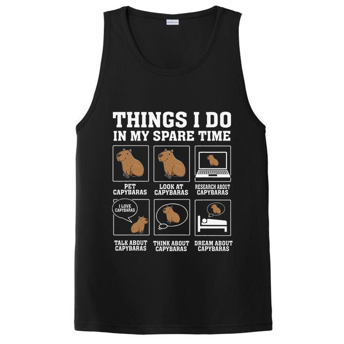 Things I Do In My Spare Time Capybara Funny Capybaras Rodent  PosiCharge Competitor Tank