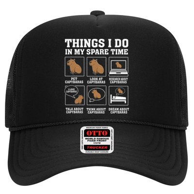 Things I Do In My Spare Time Capybara Funny Capybaras Rodent  Trucker Hat