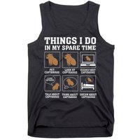 Things I Do In My Spare Time Capybara Funny Capybaras Rodent  Tank Top