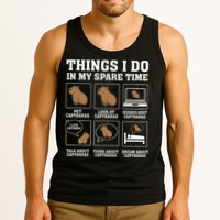 Things I Do In My Spare Time Capybara Funny Capybaras Rodent  Tank Top