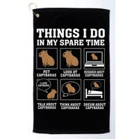 Things I Do In My Spare Time Capybara Funny Capybaras Rodent  Golf Towel