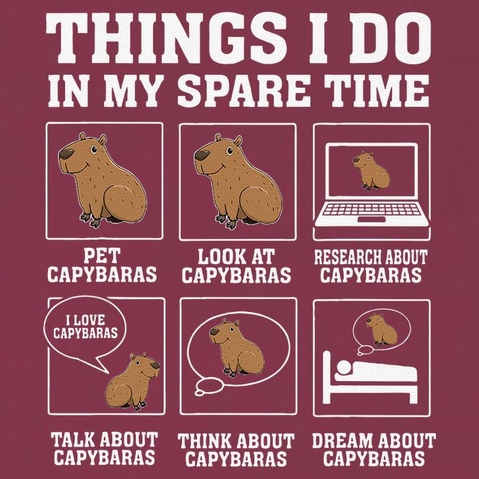 Things I Do In My Spare Time Capybara Funny Capybaras Rodent  16oz Travel Tumbler